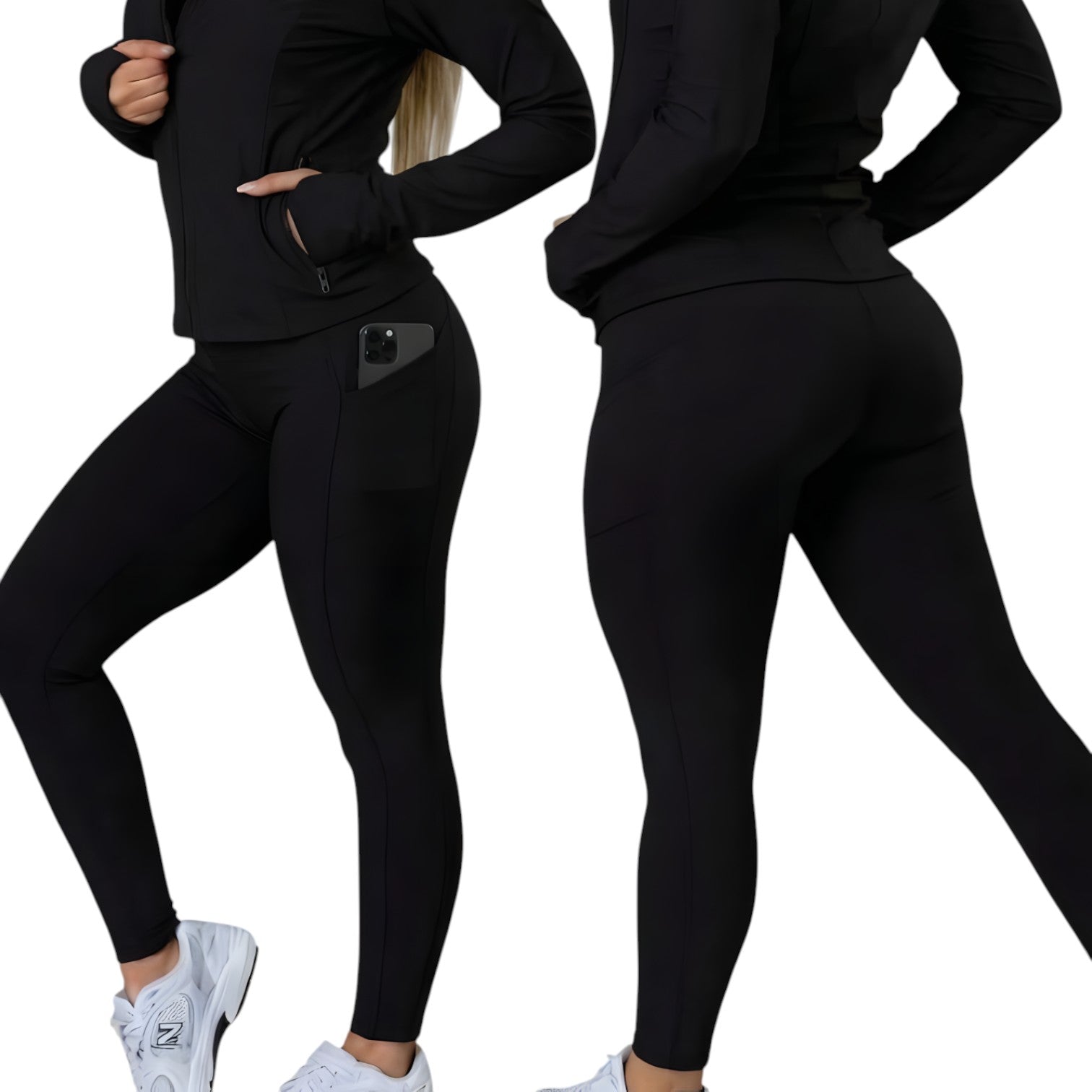Coordinado Silueta – Leggins + Chamarra Supplex tacto algodón