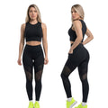 Legg Combinado Supplex con diseño asimétrico, transparencias y bolsas laterale